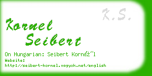 kornel seibert business card